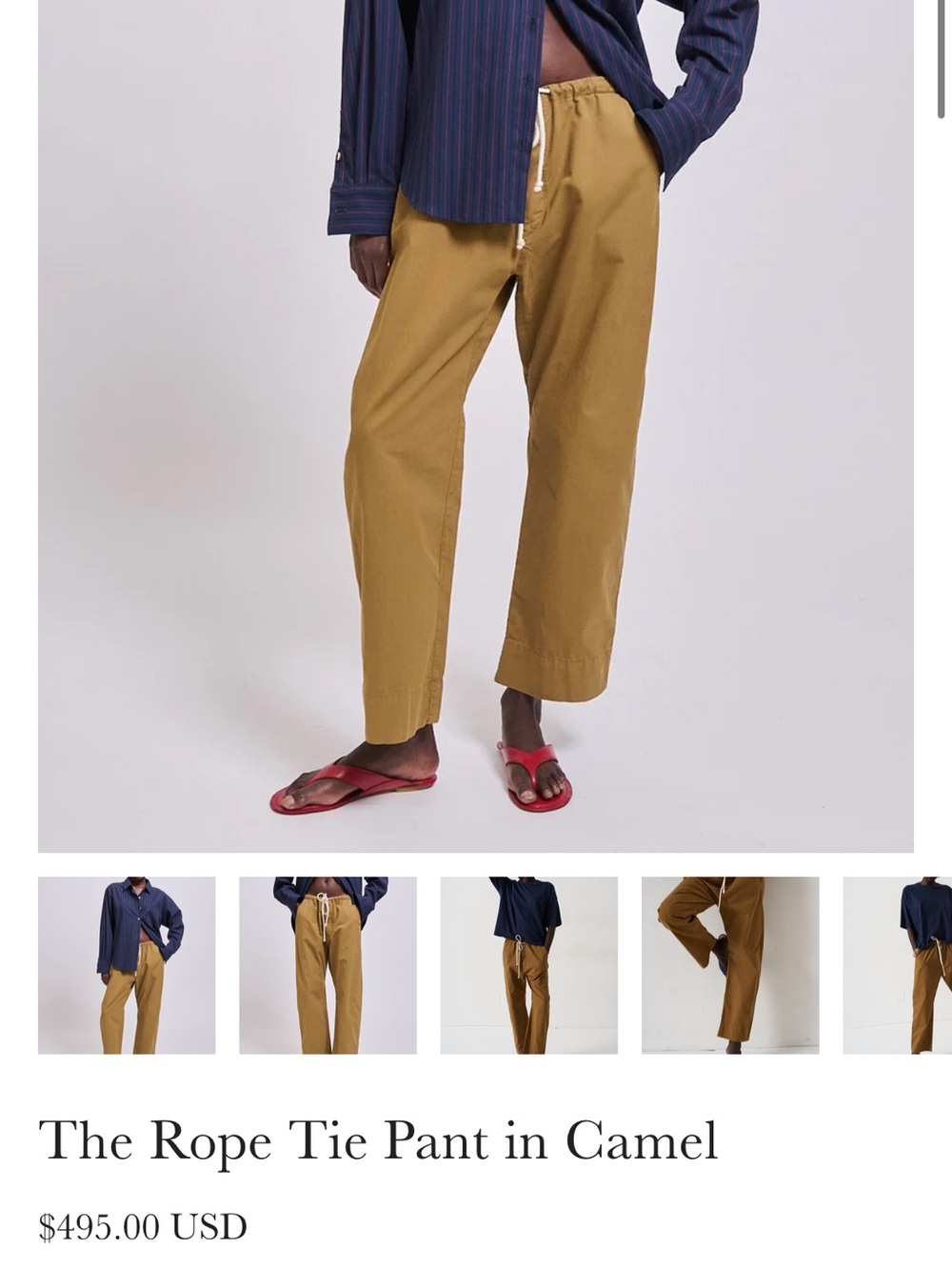 JAMIE HALLER
The Rope Tie cotton wide-leg pants - medium